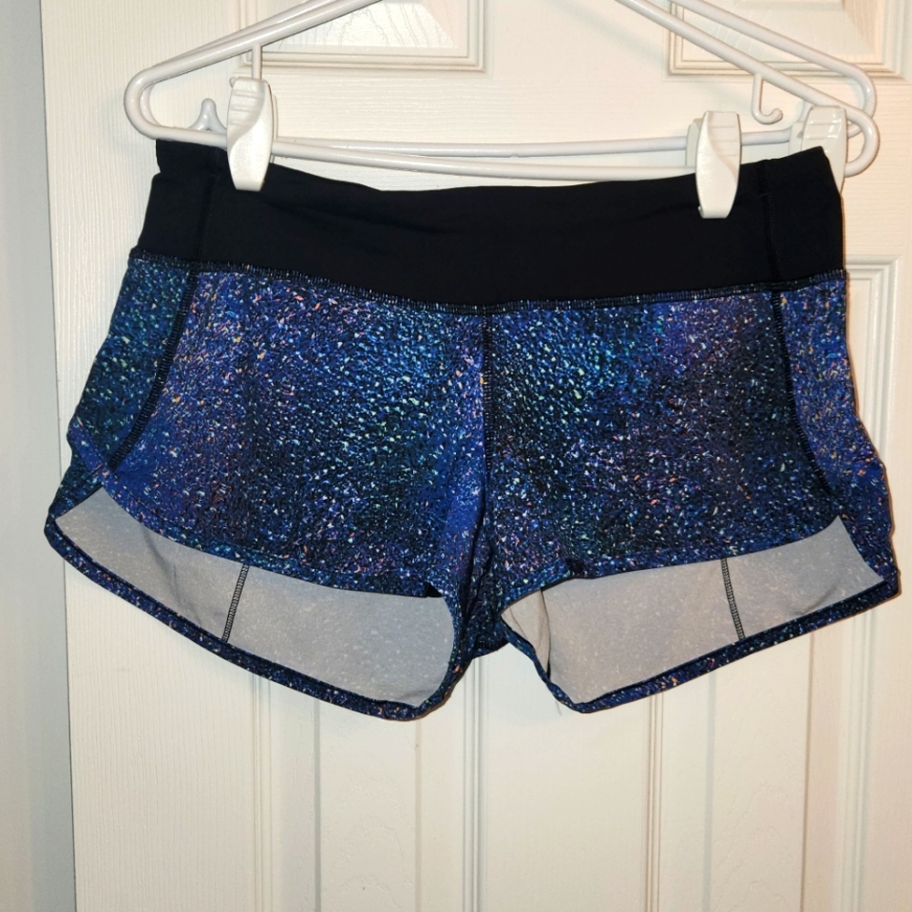 (6) Lululemon mermaid speed shorts strive multi black